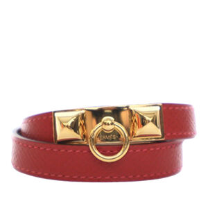 Pre-Loved Hermes Epsom Rivale Double Tour Bracelet M
